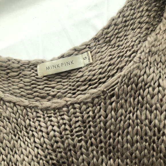 Fuzzy Mink Coloured Knit Jumper - Picture 3 of 3